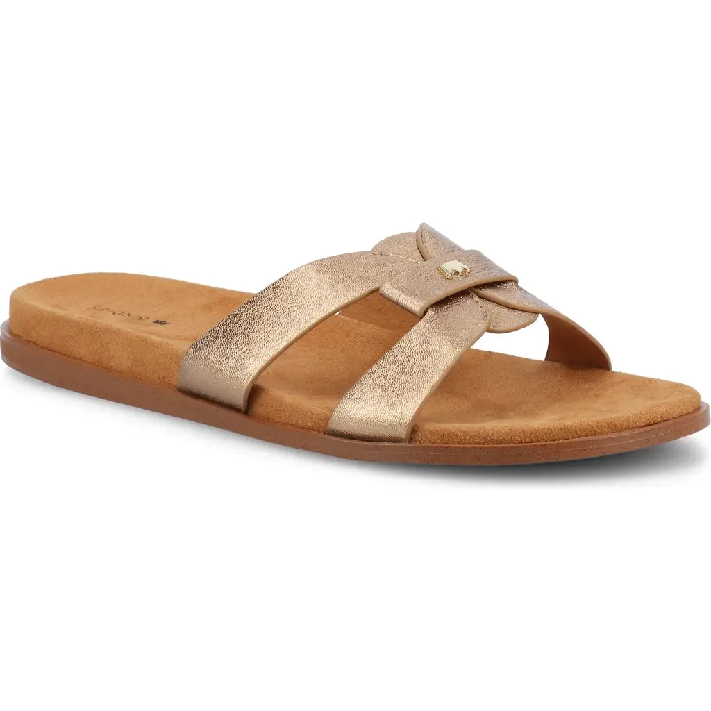 The Sunbird Sandals in Vintage Gold Leather by Birdies