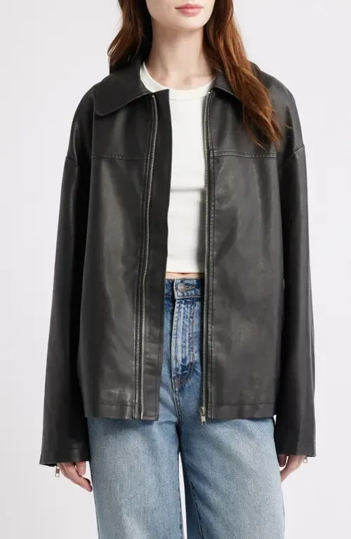 Napolean Faux Leather Jacket by Princess Polly