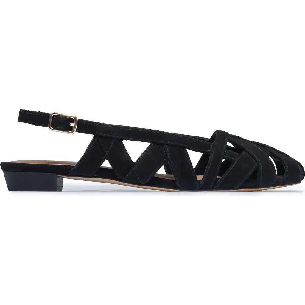Glinda Flat in Black Suede by Bernardo Footwear