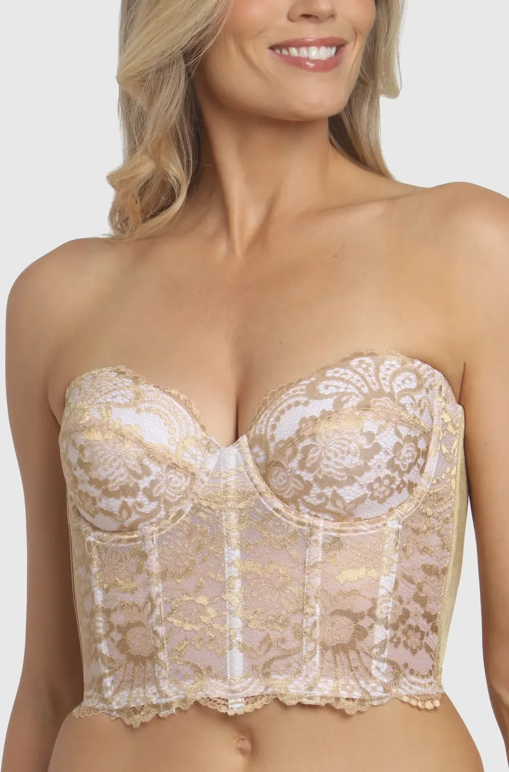 Estrada x Strapless Low Back Bustier Bra