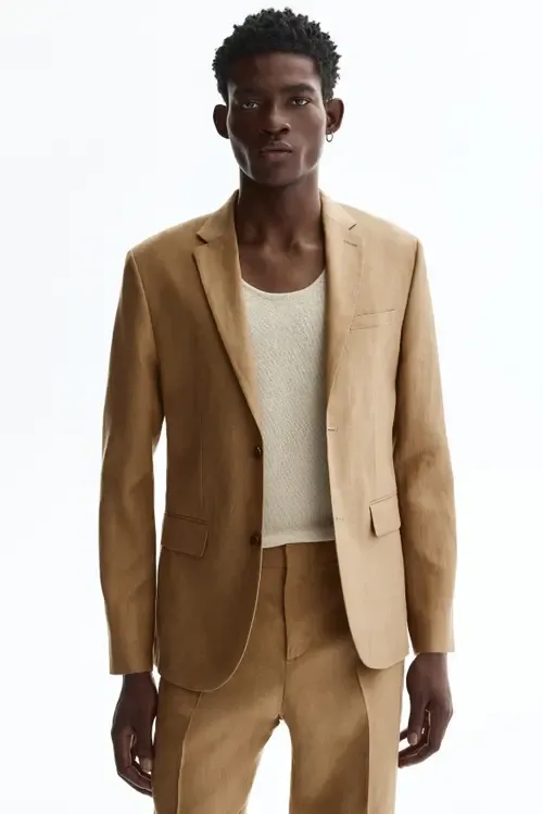 Slim-Fit Linen Jacket by H&M