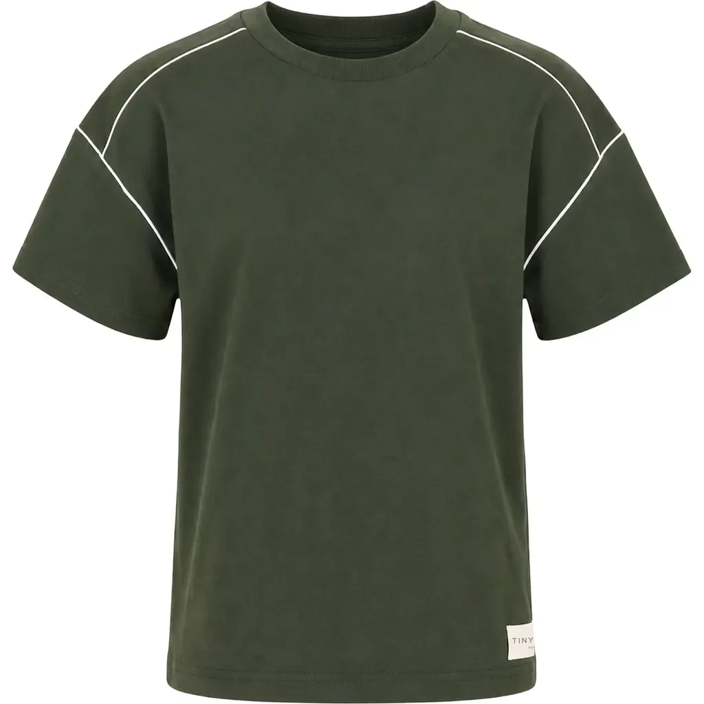 Piping Dropped Shoulder Tee by TINY TRIBE