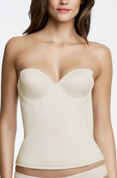 Paige Seamless Padded Microfiber Longline Strapless Bra by Dominique Intimates