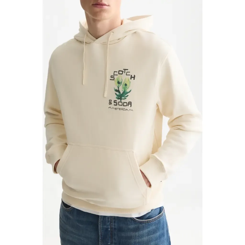 Graphic Cotton Hoodie by Scotch & Soda