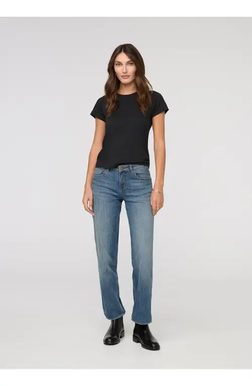Performance Denim Mid Rise Straight by DUER