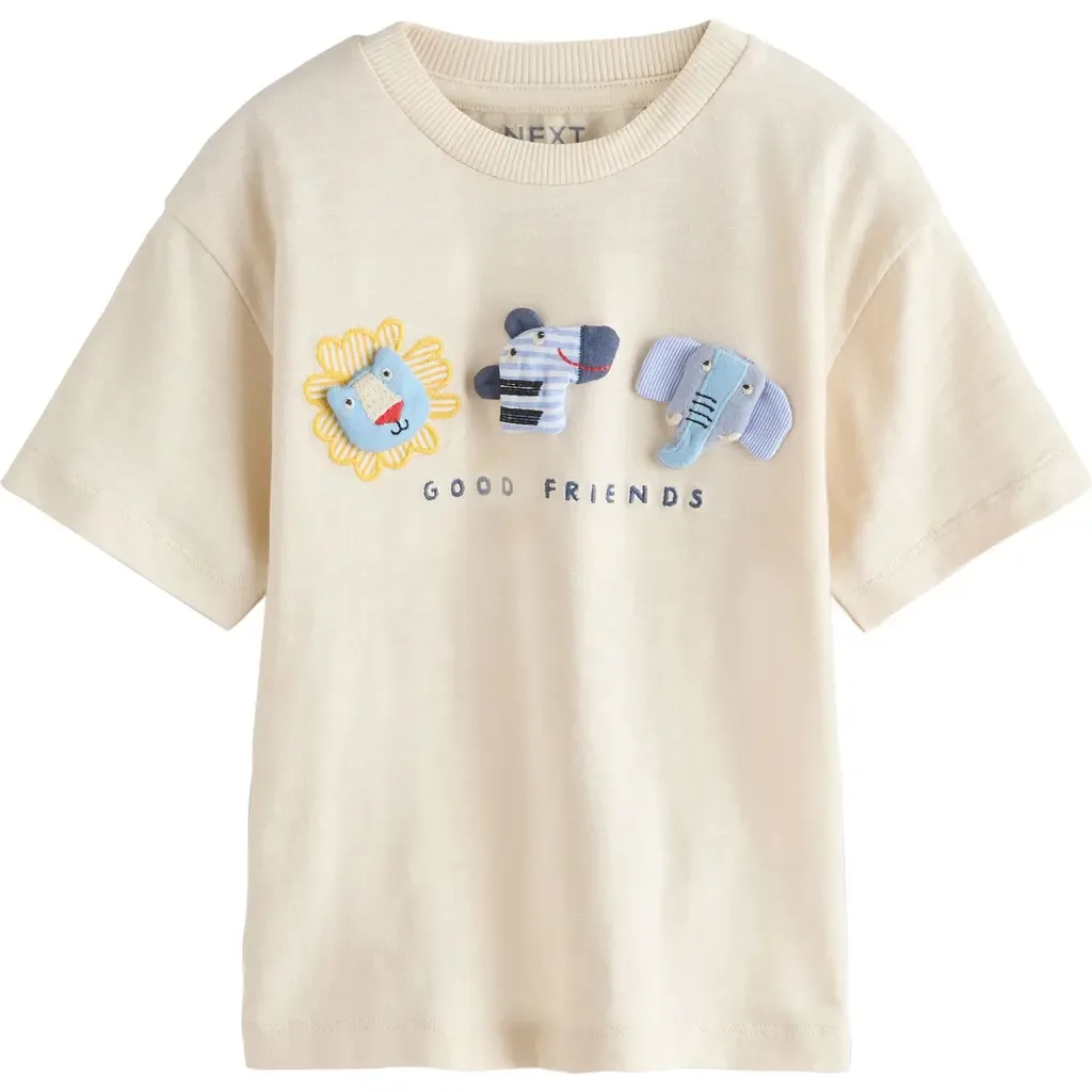 Safari Animal Appliqué Cotton T-Shirt by NEXT