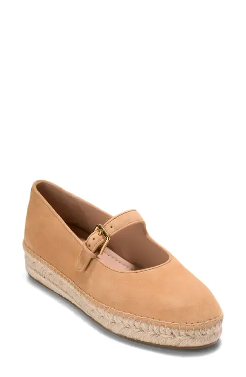 CloudFeel Asbury Mary Jane Flat in Biscuit Suede by Cole Haan