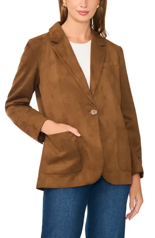 Faux Suede Blazer by Vince Camuto