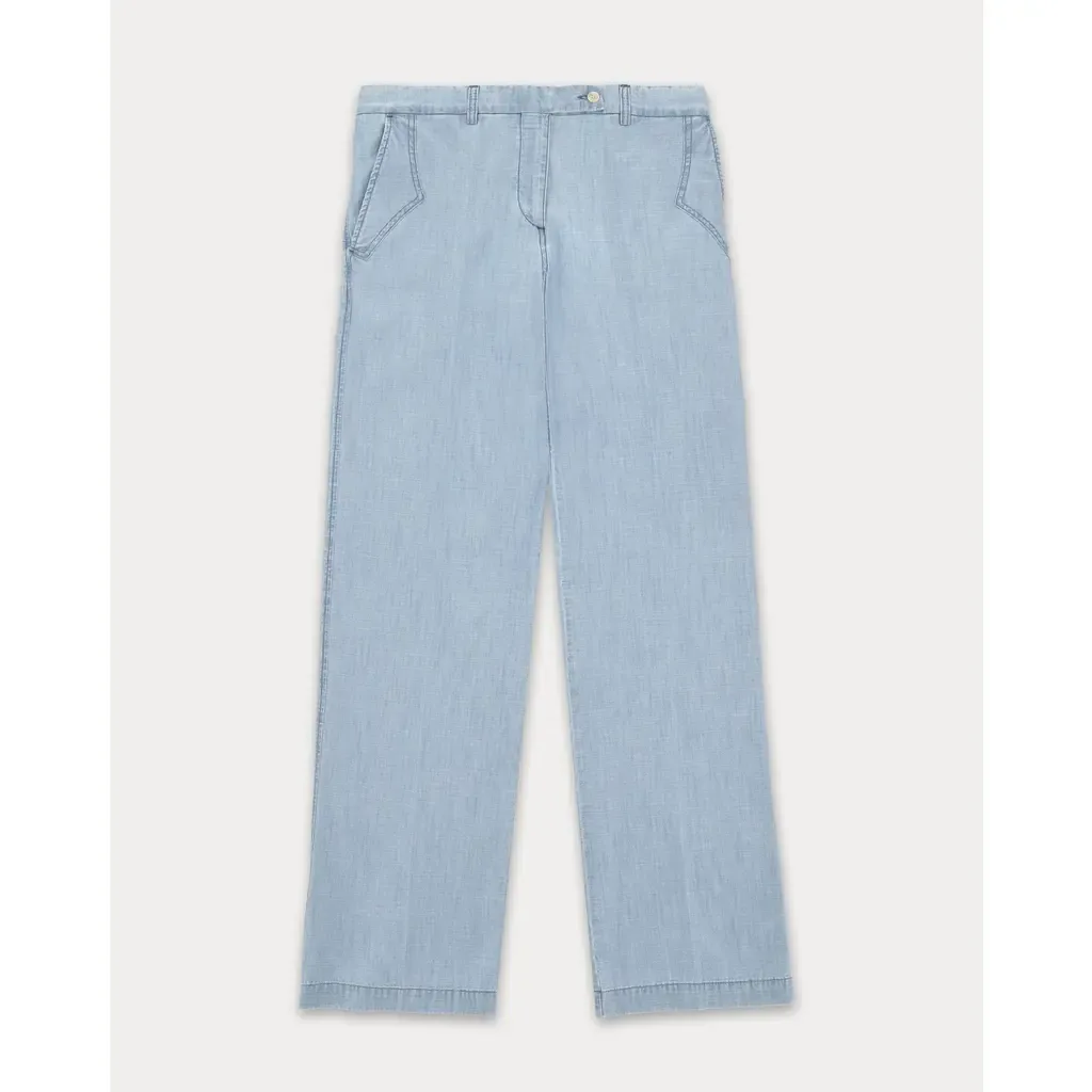 Jelene Chambray Trousers by Fortela