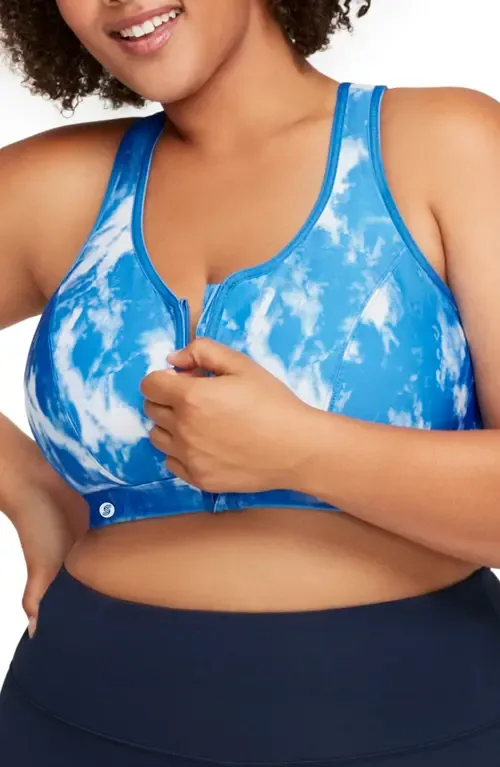 Full Figure Zip-Up Sports Bra by Glamorise