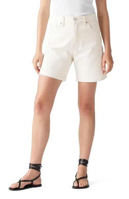 High Waist Mid Thigh Baggy Denim Shorts by levi's