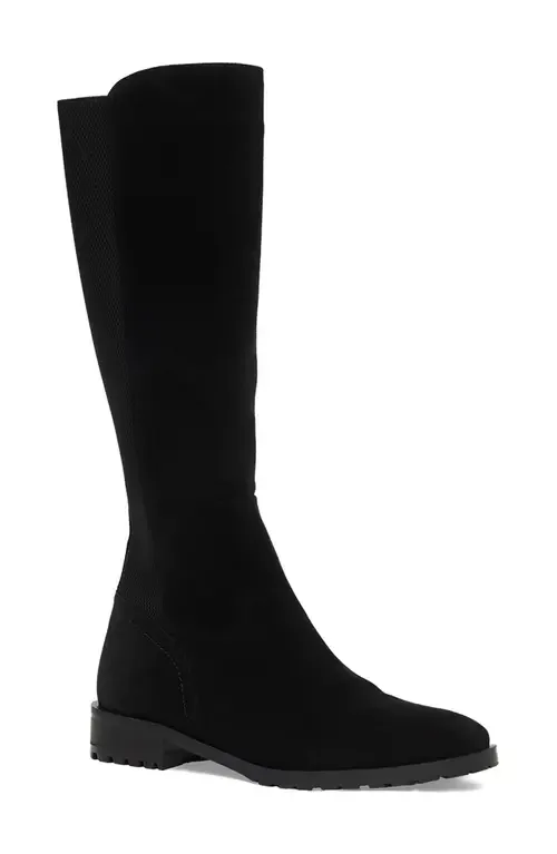 Romello Waterproof Knee High Boot in Black Suede by Aquatalia