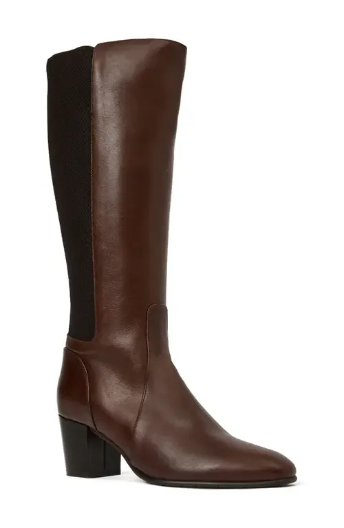 Frisa Waterproof Knee High Boot in Chocolate Leather by Aquatalia