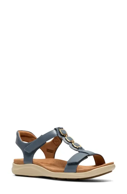 Kitly Gem Sandal in Denim Blue Leather by Clarks(r)
