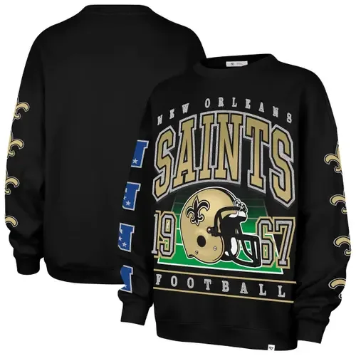'47 New Orleans Saints Go Big Oversized Pullover Sweatshirt by '47