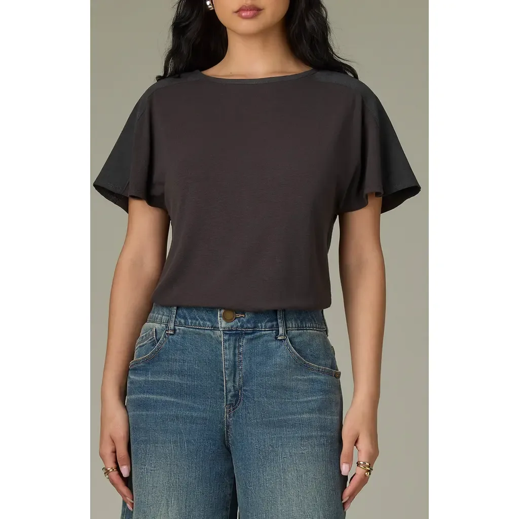 Mixed Media Knit Top by Wit & Wisdom