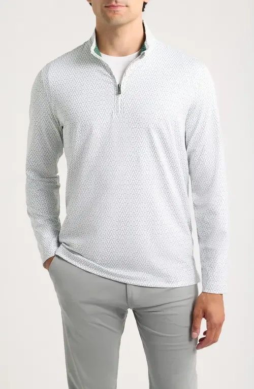 Game Day XC+™ Goal Post Print Quarter Zip Pullover by Johnston & Murphy