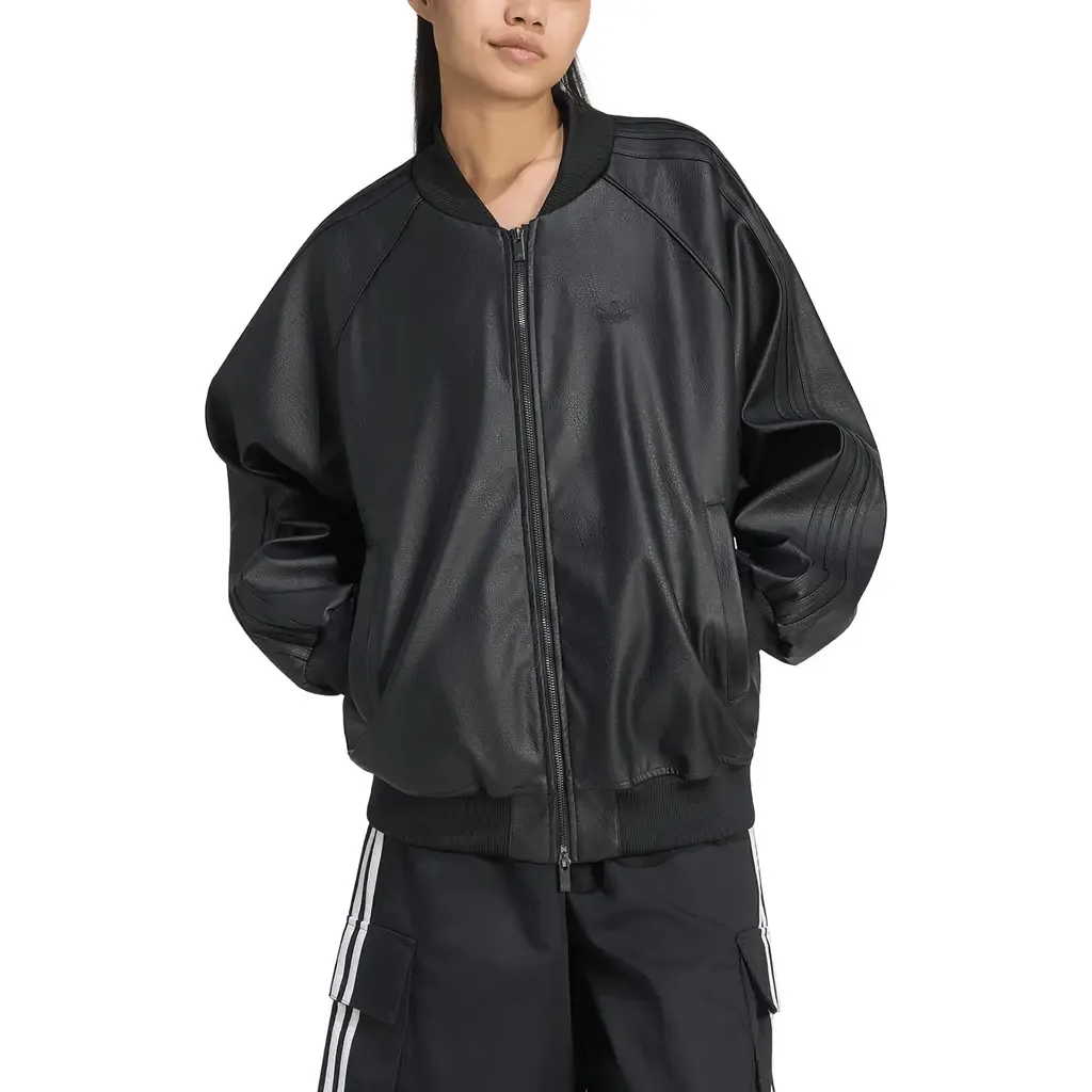 SST Faux Leather Track Jacket by adidas Originals
