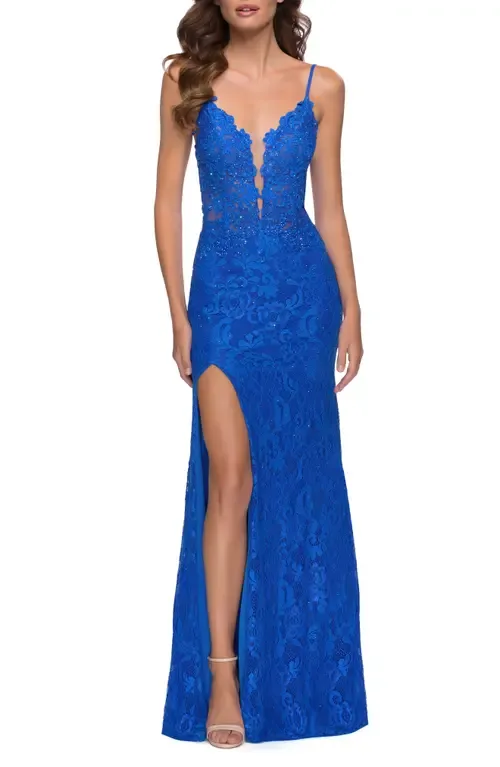 Stretch Lace Gown by La Femme