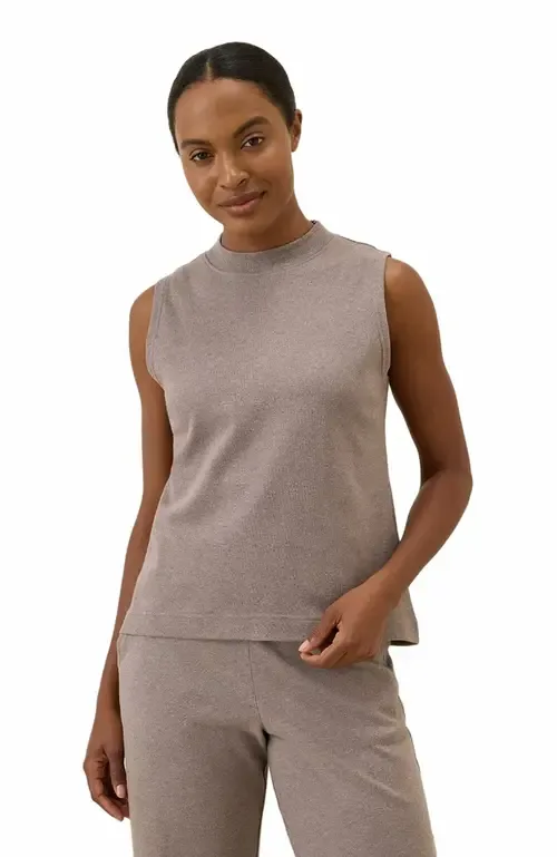 Organic Cotton Airplane Mock Neck Shell by Pact