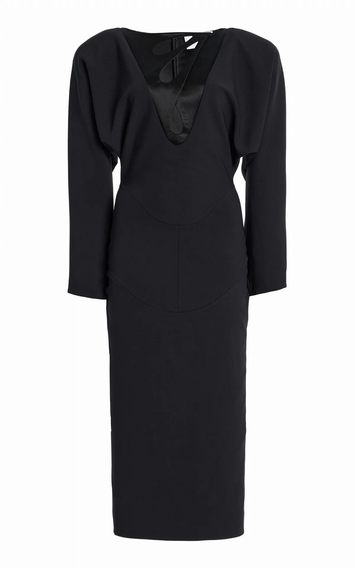 Cutout Crepe Midi Dress
