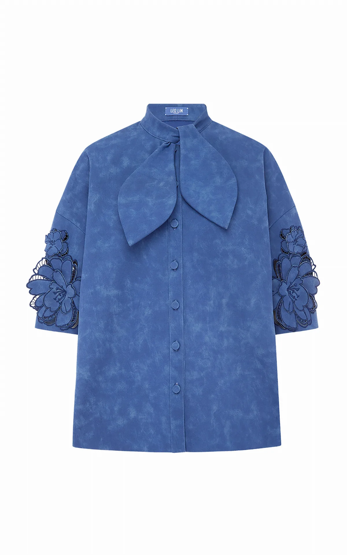 Brooklyn Applique Vegan Suede Bow Top by Leo Lin