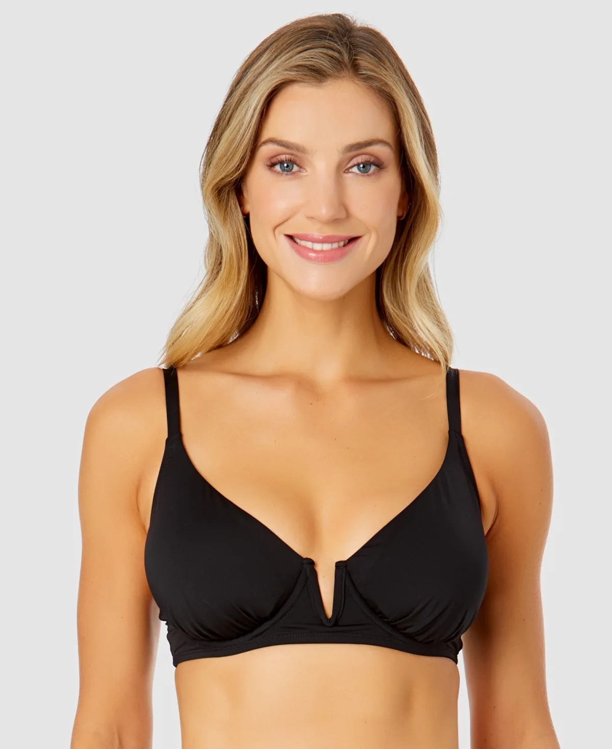 V-Wire Elongated Underwire Bikini Top by Anne Cole