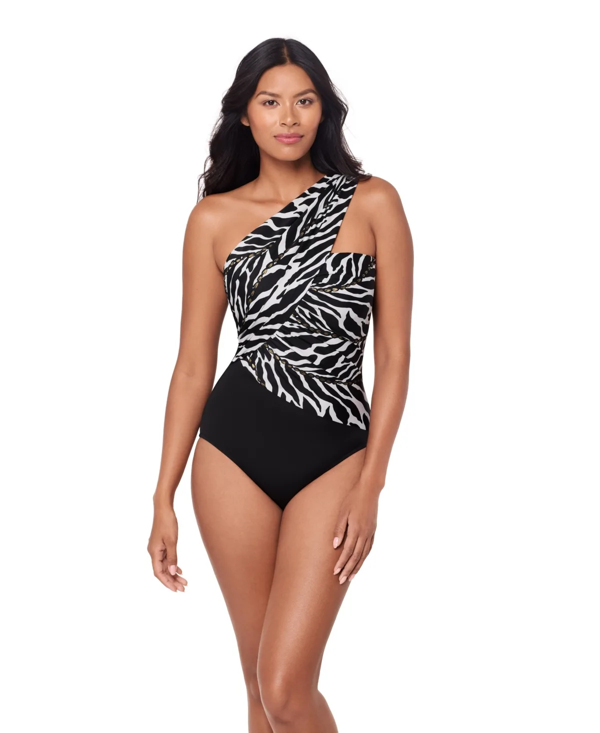 Sand Tracks Goddess Underwire Bandeau Neck One-Piece Swimsuit by Magicsuit