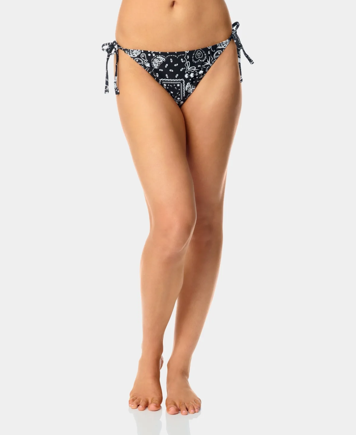Bandana Print Side Tie Swim Bottoms by California Waves