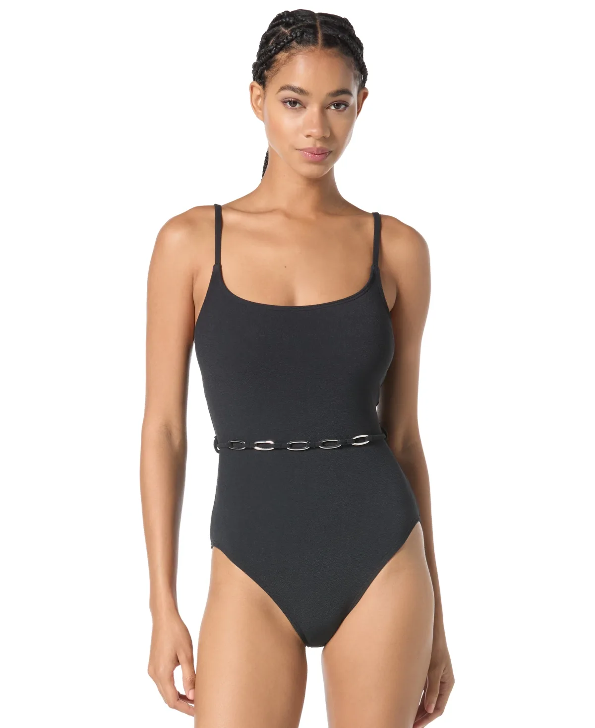 Michael Kors Chain Belt One-Piece Swimsuit by Michael Michael Kors