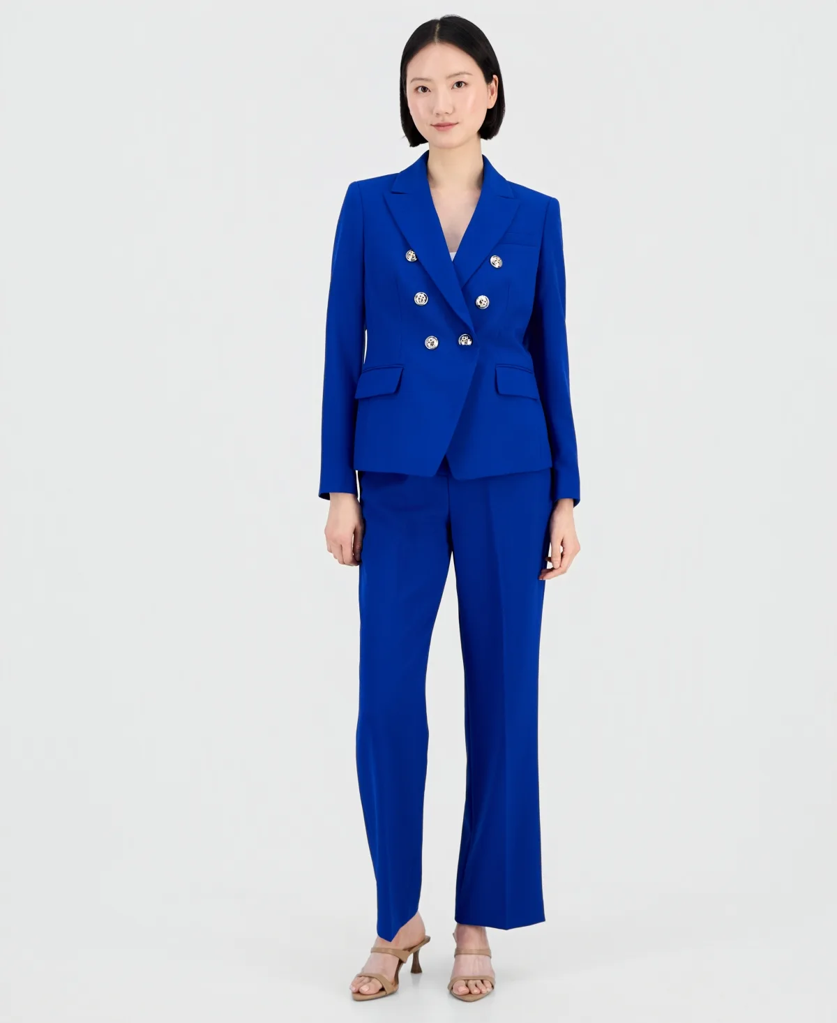 Double-Breasted Pantsuit by Tahari Asl