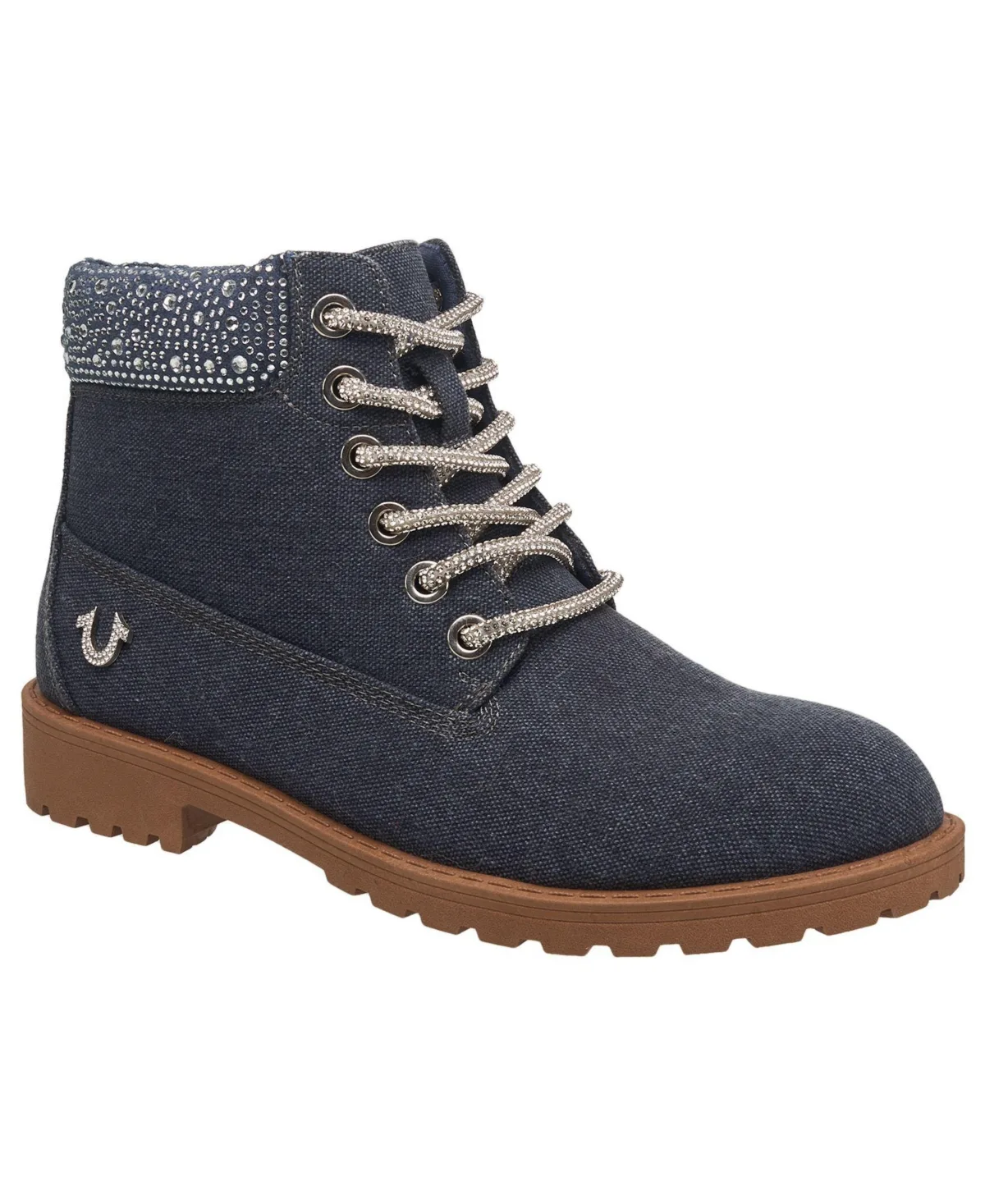 Faith Bling Lace Combat Boot - Denim by True Religion