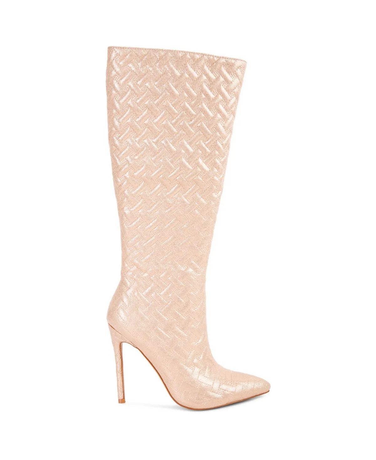 Tinkles Embossed High Heeled Calf Boots by London Rag