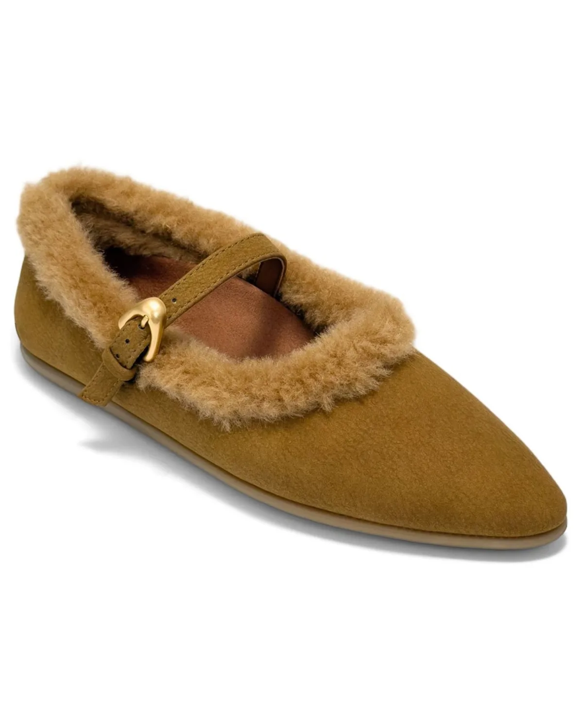 Petra Fur Mary Jane Flats