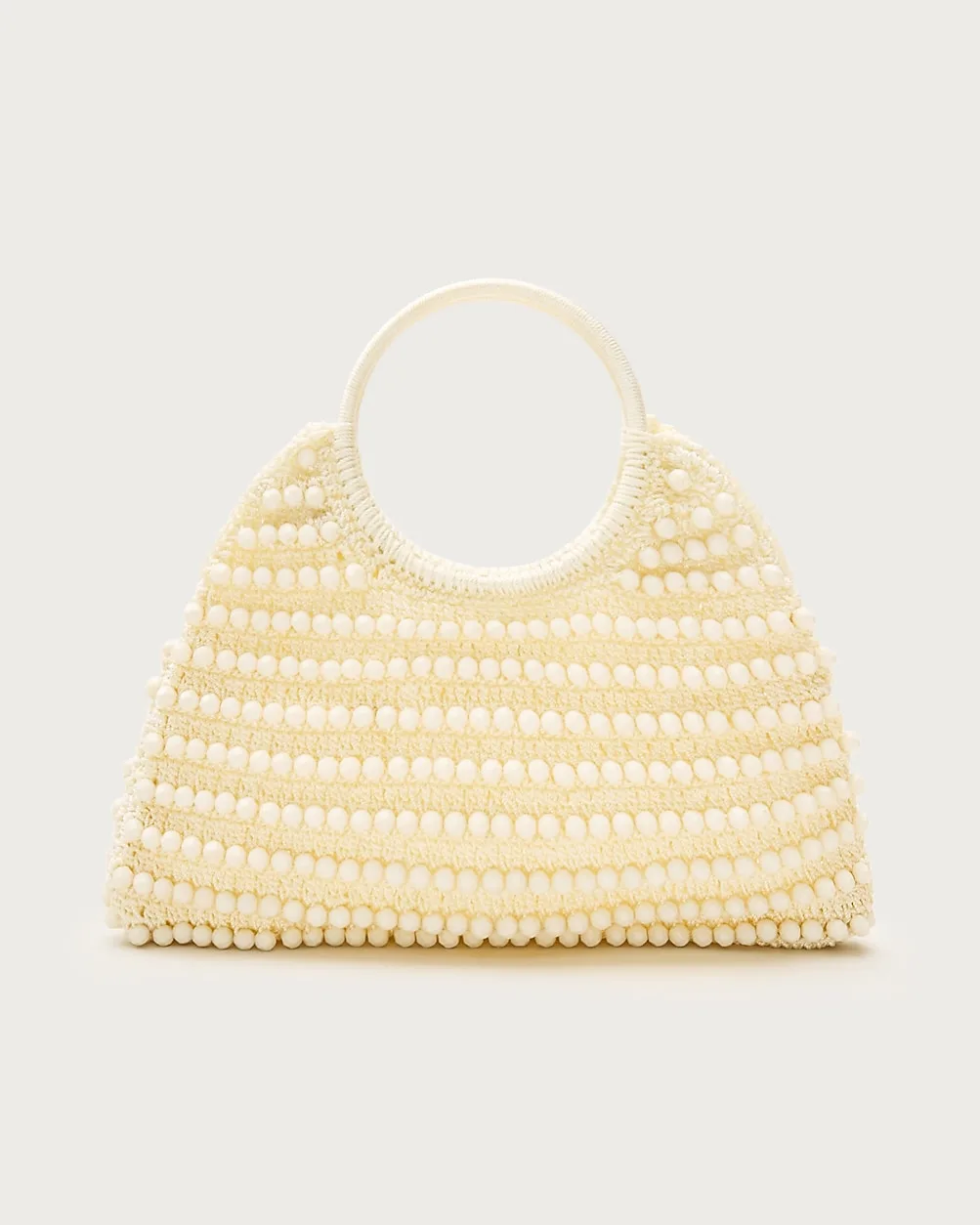 Handcrocheted Top-Handle Bag with Beads by J.Crew