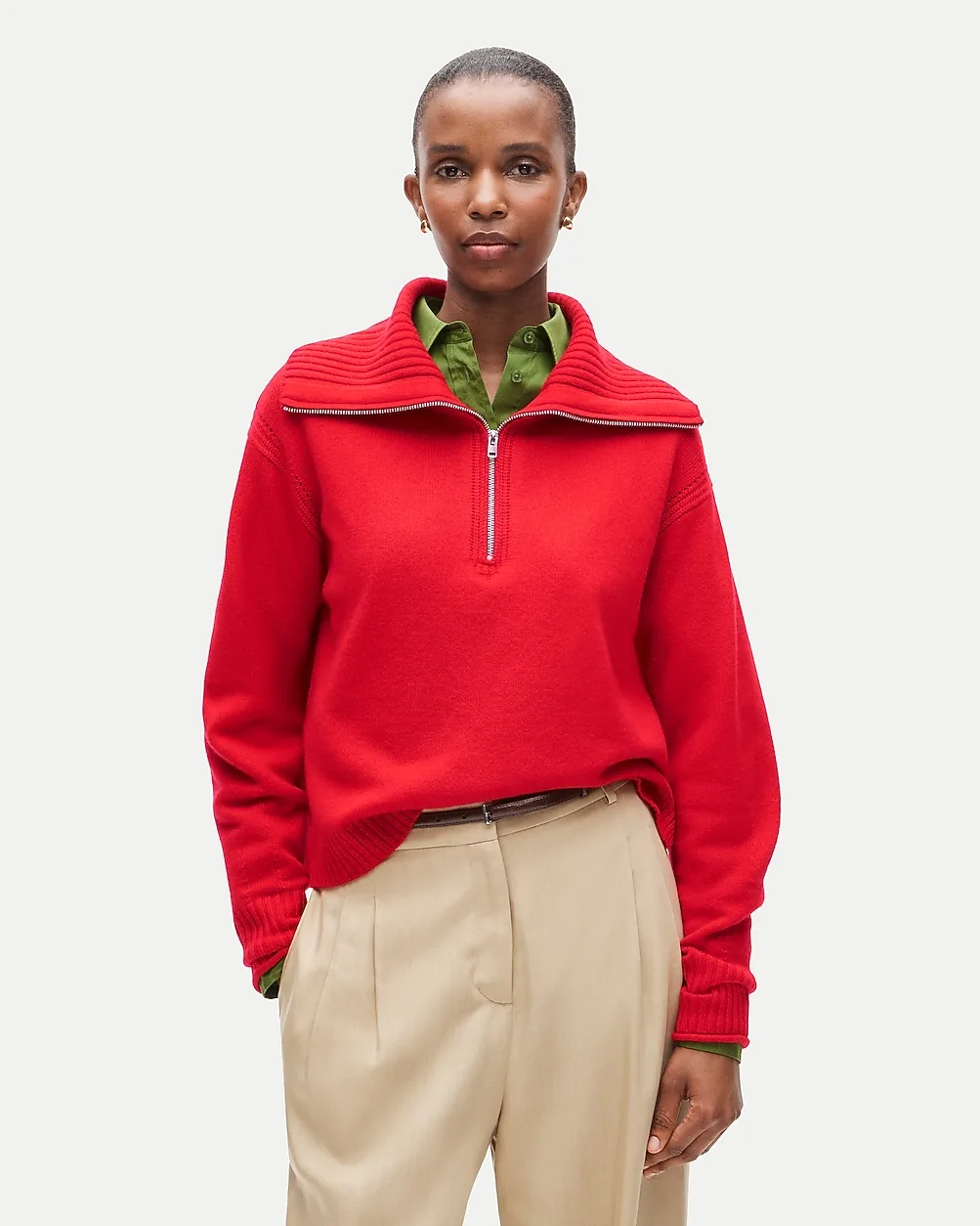 Cashmere Quarter-Zip Sweater