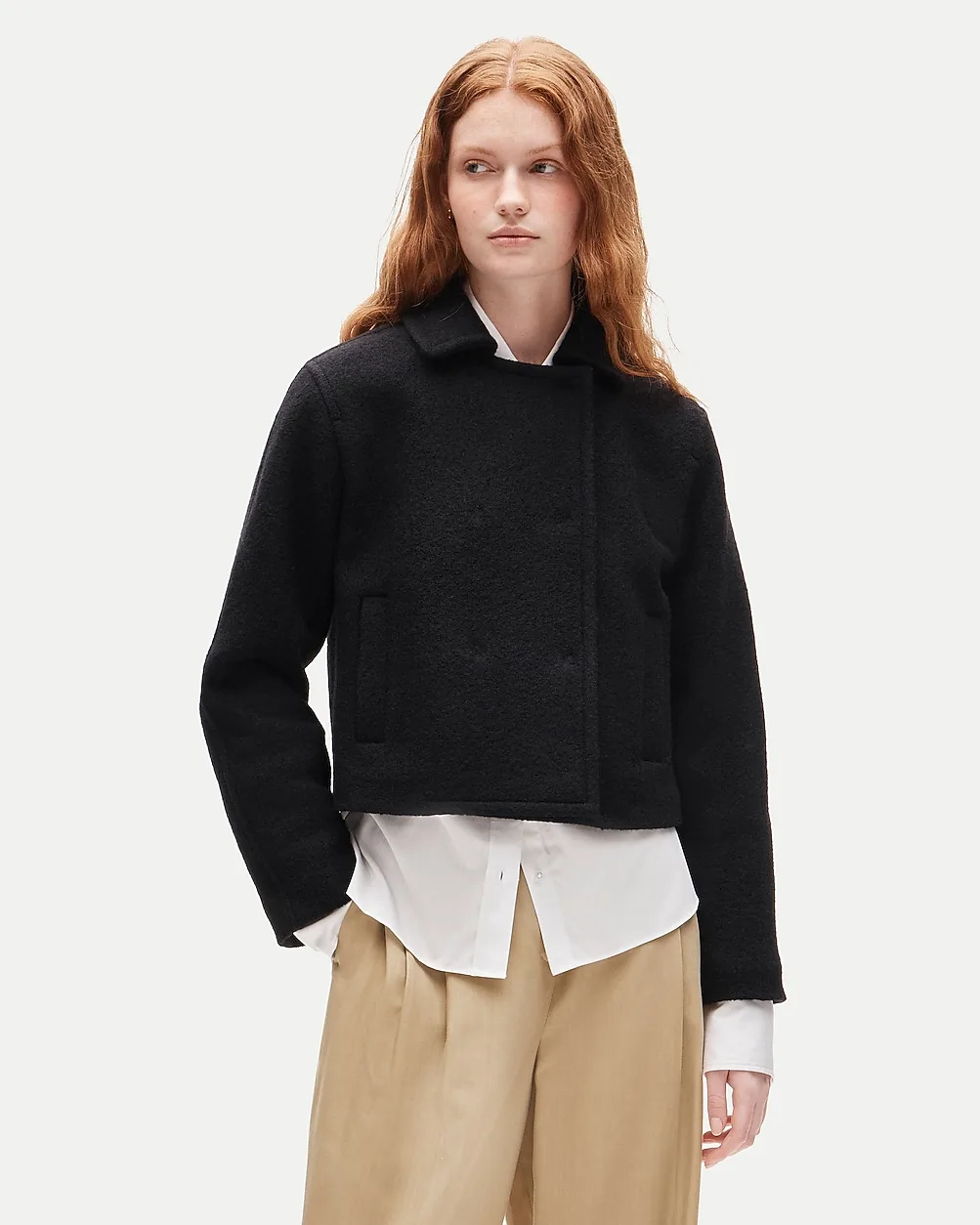 Double-Breasted Jacket in Boiled Wool by J.Crew