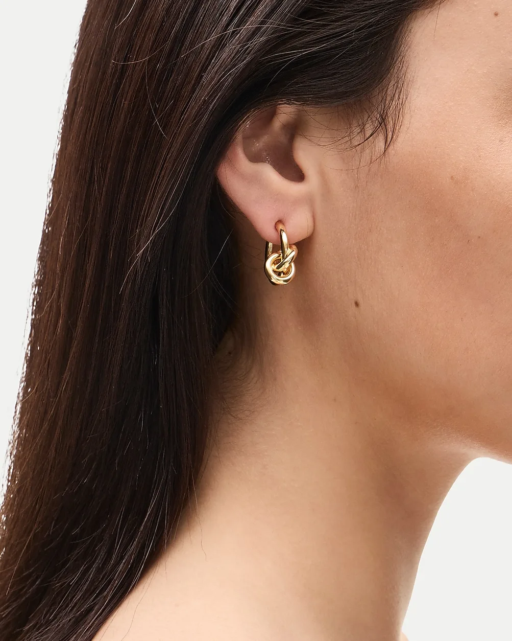 Sculptural Knot Hoop Earrings by J.Crew
