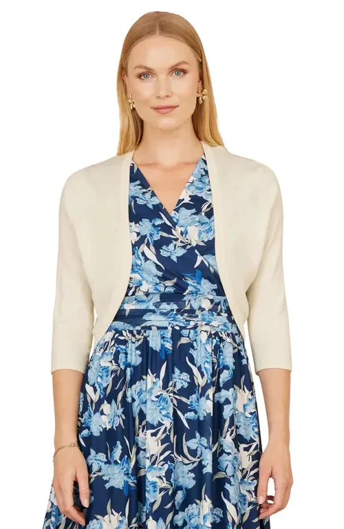 3/4 Sleeve Knitted Curve Bolero by Yumi
