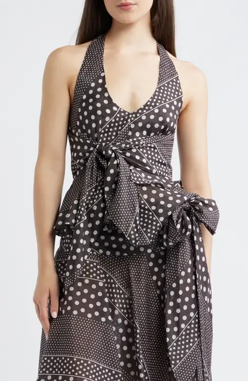 Leandra Tie Waist Halter Camisole by Damson Madder