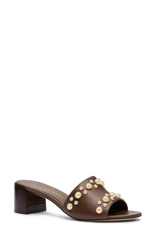 Perry Leather Slide Sandal by Stuart Weitzman