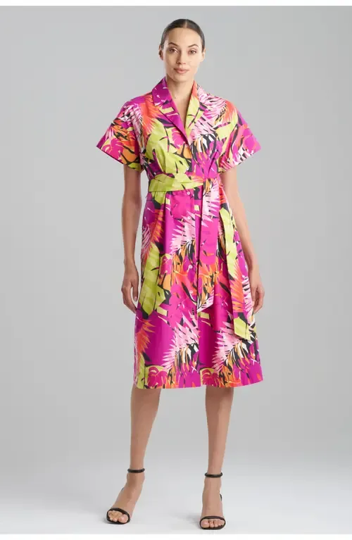 PALMS - Cotton Poplin Shirt Dress by Natori