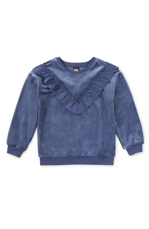 Velour Ruffle Tunic Top by Tea Collection