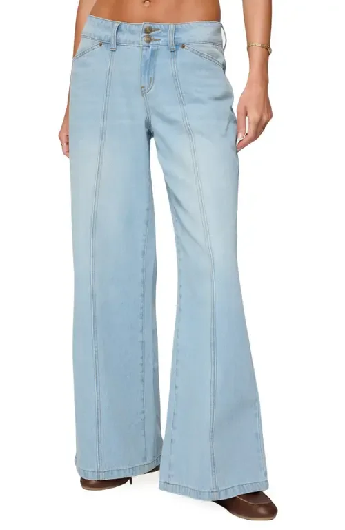 Charlie Seamed Low Rise Wide Leg Jeans by EDIKTED