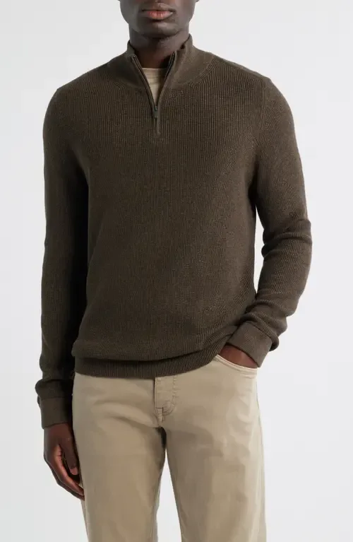 Cotton & Cashmere Quarter Zip Sweater by Nordstrom
