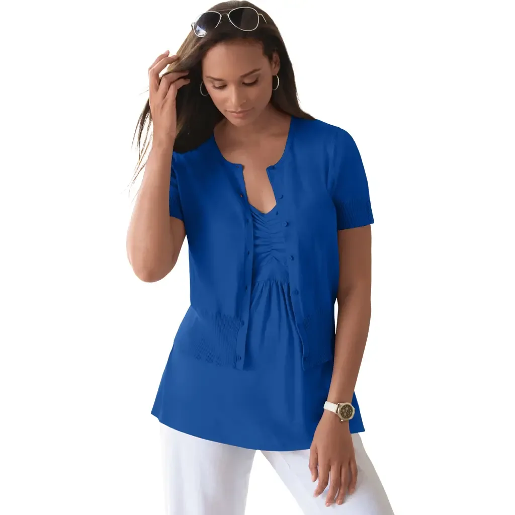 Jewel-Neck Shrug by Jessica London