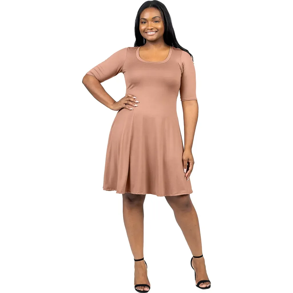 Scoop Neck Jersey Dress by 24seven Comfort Apparel