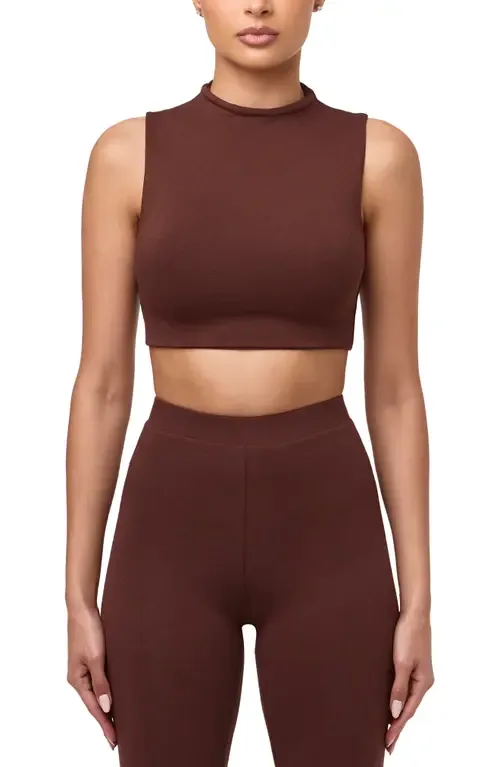 Mock Neck Crop Tank by Naked Wardrobe