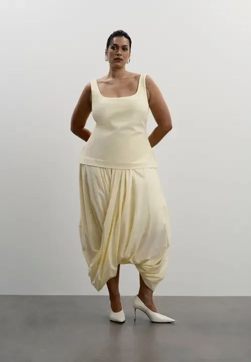 Draped Hem Maxi Dress by 11 Honoré