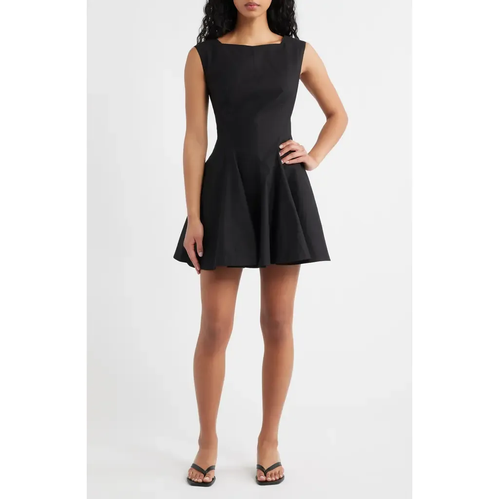 Riviette Fit & Flare Poplin Minidress